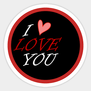 i love you t-shirt Sticker